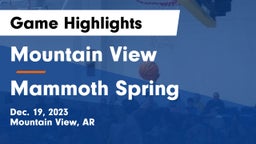 Mountain View  vs Mammoth Spring  Game Highlights - Dec. 19, 2023