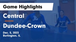 Central  vs Dundee-Crown  Game Highlights - Dec. 5, 2023