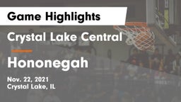 Crystal Lake Central  vs Hononegah  Game Highlights - Nov. 22, 2021