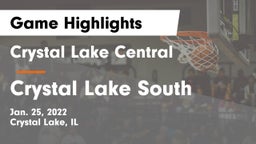 Crystal Lake Central  vs Crystal Lake South  Game Highlights - Jan. 25, 2022