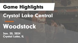 Crystal Lake Central  vs Woodstock  Game Highlights - Jan. 20, 2024