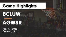 BCLUW  vs AGWSR  Game Highlights - Jan. 17, 2020