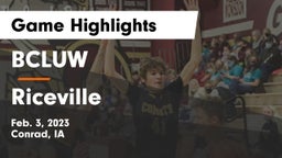 BCLUW  vs Riceville  Game Highlights - Feb. 3, 2023