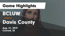 BCLUW  vs Davis County  Game Highlights - Aug. 31, 2019
