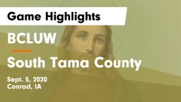 BCLUW  vs South Tama County  Game Highlights - Sept. 5, 2020