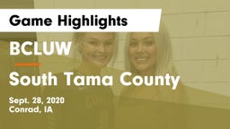 BCLUW  vs South Tama County  Game Highlights - Sept. 28, 2020