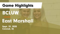 BCLUW  vs East Marshall Game Highlights - Sept. 29, 2020