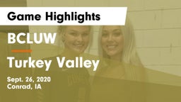 BCLUW  vs Turkey Valley  Game Highlights - Sept. 26, 2020