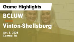 BCLUW  vs Vinton-Shellsburg  Game Highlights - Oct. 3, 2020