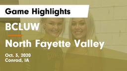 BCLUW  vs North Fayette Valley Game Highlights - Oct. 3, 2020