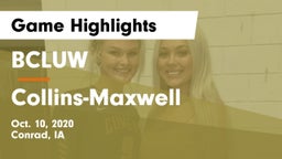 BCLUW  vs Collins-Maxwell Game Highlights - Oct. 10, 2020