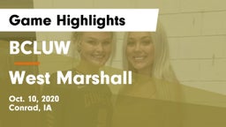 BCLUW  vs West Marshall  Game Highlights - Oct. 10, 2020