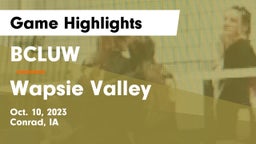 BCLUW  vs Wapsie Valley  Game Highlights - Oct. 10, 2023