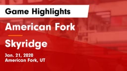 American Fork  vs Skyridge  Game Highlights - Jan. 21, 2020
