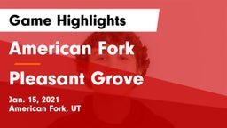 American Fork  vs Pleasant Grove  Game Highlights - Jan. 15, 2021