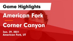 American Fork  vs Corner Canyon  Game Highlights - Jan. 29, 2021