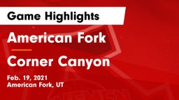 American Fork  vs Corner Canyon  Game Highlights - Feb. 19, 2021