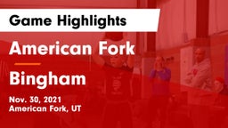 American Fork  vs Bingham  Game Highlights - Nov. 30, 2021