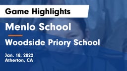 Menlo School vs Woodside Priory School Game Highlights - Jan. 18, 2022