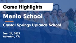 Menlo School vs Crystal Springs Uplands School Game Highlights - Jan. 24, 2023