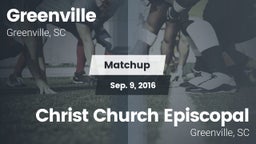 Matchup: Greenville High vs. Christ Church Episcopal  2016