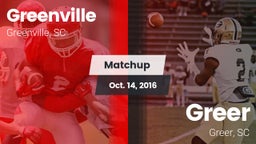 Matchup: Greenville High vs. Greer  2016