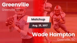 Matchup: Greenville High vs. Wade Hampton  2017
