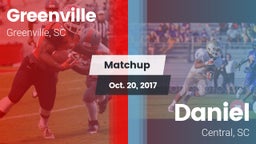 Matchup: Greenville High vs. Daniel  2017