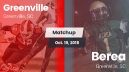 Matchup: Greenville High vs. Berea  2018