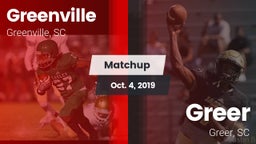 Matchup: Greenville High vs. Greer  2019