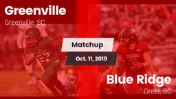 Matchup: Greenville High vs. Blue Ridge  2019