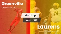Matchup: Greenville High vs. Laurens  2020
