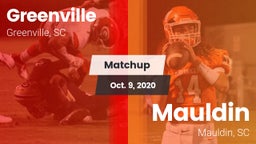Matchup: Greenville High vs. Mauldin  2020