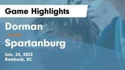 Dorman  vs Spartanburg  Game Highlights - Jan. 24, 2023