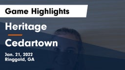 Heritage  vs Cedartown  Game Highlights - Jan. 21, 2022
