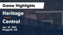 Heritage  vs Central  Game Highlights - Jan. 24, 2023