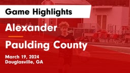 Alexander  vs Paulding County  Game Highlights - March 19, 2024