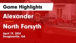 Alexander  vs North Forsyth  Game Highlights - April 19, 2024