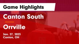 Canton South  vs Orrville  Game Highlights - Jan. 27, 2023