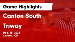 Canton South  vs Triway  Game Highlights - Dec. 19, 2023