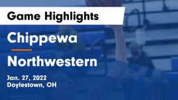 Chippewa  vs Northwestern  Game Highlights - Jan. 27, 2022