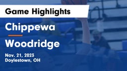 Chippewa  vs Woodridge  Game Highlights - Nov. 21, 2023