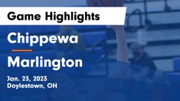 Chippewa  vs Marlington  Game Highlights - Jan. 23, 2023