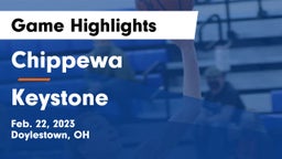 Chippewa  vs Keystone  Game Highlights - Feb. 22, 2023