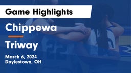 Chippewa  vs Triway  Game Highlights - March 6, 2024