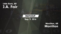 Matchup: J.A. Fair vs. Morrilton  2016