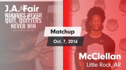 Matchup: J.A. Fair vs. McClellan  2016