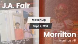 Matchup: J.A. Fair vs. Morrilton  2018