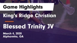 King's Ridge Christian  vs Blessed Trinity JV Game Highlights - March 4, 2020