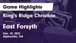 King's Ridge Christian  vs East Forsyth  Game Highlights - Feb. 10, 2023